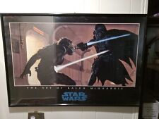 Framed Vintage Star Wars Poster McQuarrie Lightsaber Duel, 1996 PTW767 Vader picture