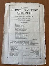 First Baptist Church Springfield Missouri Bulletin & News February 1927 picture