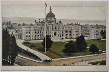 Vintage Parliament Buildings Victoria British Columbia Canada Postcard Dirt Road picture