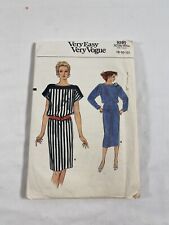 VTG Very Easy Vogue 9280 Miss Dress Straight Pullover Dress Shaped Belt Uncut  picture