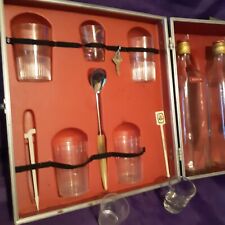 Vintage Hidden Liquor Travel Set With Key for Travel/Home picture