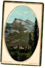 Postcard 1917 Banff Springs Hotel Canadian Rockies Embossed Valentine & Sons picture
