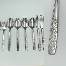 Vintage Imperial IIC Cadiz Stainless Flatware Set 11 Pc Knife Fork Spoon MCM picture