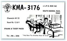 South Dennis MA, KMA-3176 QSL Ham Radio Frank & Toddy Massi Antique Postcard picture