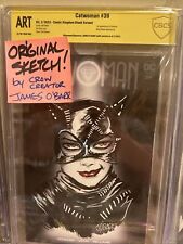 Catwoman # 39 JAMES O'BARR ORIGINAL Sketch Art CBCS Signed THE CROW picture