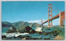 San Francisco California, Golden Gate Bridge, Vintage Postcard picture
