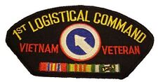 US ARMY FIRST 1ST LOGISTICAL COMMAND VIETNAM VETERAN PATCH W/ RIBBONS picture