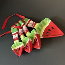 Kirklands Watermelon Measuring Spoons Ceramic Green/Red/White Painted Kitchen picture