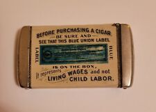 Antique Early Cigar Blue Union Label Celluoid Match Safe picture