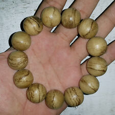 19 MM Nice Stripes Aquilaria Agarwood Bracelet 13 Beads Aloeswood 16 Grams #03 picture