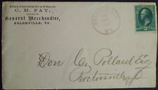 Ephemera VT Felchville Merchant Letter 30 December 1882 Uncancelled Stamp picture