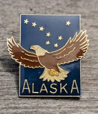 State Of Alaska Eagle In Flight Alaska Flag Big Dipper Travel/Souvenir Lapel Pin picture