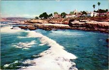 1954 La Jolla California Vintage Postcard CA Oceanfront Beach Pacific  picture