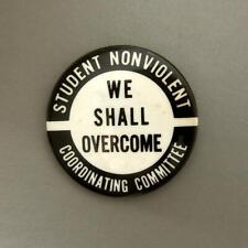 SNCC Student Non-Violent Com Civil Rights We Shall Overcome Cause Pinback Button picture