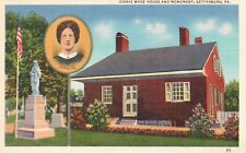 Postcard PA Gettysburg Jenny Wade House & Monument Linen Vintage PC f5052 picture