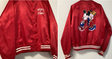 Vintage Disney MICKEY & MINNIE Mouse NASCO Large Red Satin Jacket picture