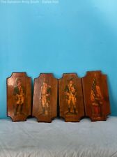 Lot Of 4 Antique Wooden Revolutionary War Plaques picture