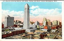 Vintage Postcard~ Skyline Medical Arts Building Foshay & Rand Towers Minneapolis picture