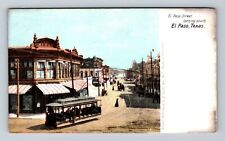 El Paso TX-Texas, El Paso Street, Advertising, Vintage Postcard picture