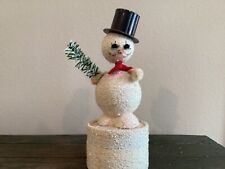 Vintage German Snowman Large Candy Container Christmas picture