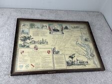 Karl Smith Pictorial map Robert E. Lee Virginia Maryland Civil War Framed 17x23 picture