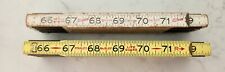 2 Vintage Stanley Wooden Folding Tape Measure 72