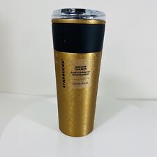 Starbucks Collectible Gold Tumbler Stainless Steel Coffee Tea Marble Black New picture