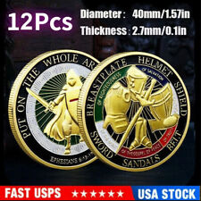 12Pcs Put on the Whole Armor of God Commemorative Challenge Collection Coin Gift picture