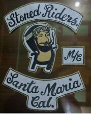 Stoned Riders MC Santa Maria Patches Set for Motorcycle Bikers Jackets Vests  picture