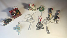 Lot of 9 Assorted Christmas ornaments picture