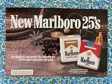 🔥🔥Vintage 1985 Marlboro 25’s Cigarettes Print Ad 25 Per Pack Ad Only 🔥🔥 picture
