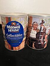 2 Vintage 1994 Unopened Maxwell House Coffee Tin 1 Lb Collectible Fine Art Tin picture