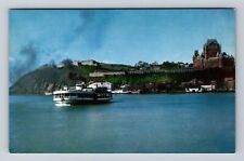 Quebec City Quebec- Canada, The Citadel Seem From Ferry Boat, Vintage Postcard picture