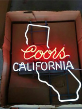California Beer Neon Sign 19x15 Beer Bar Sport Pub Open Wall Decor picture