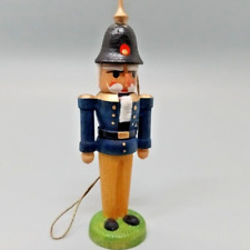Vintage Nutcracker Christmas Tree Ornament Made in Germany Wood Hand Painted picture