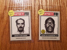 PROMO CARDS: WANTED BY THE FBI 1993 Federal Card Company: 2 DIFFERENT: #8 & #52 picture