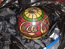 Vintage Coca Cola Table Lamp Coke Faux Stained Glass Style 15