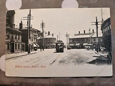 Rare Vintage Postcard Medford Massachusetts MA Trolley Streetcar Tram picture
