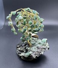 Emerald Tree Carving Vintage Crystal Brazil  picture