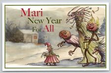 Matthew Kirscht Mari Lwyd Horse Folk Lore 2023 New Year Halloween AS Postcard MK picture