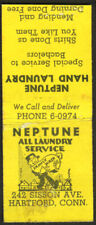 Neptune Hand Laundry Hartford CT matchcover 1940s picture