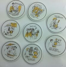 Lot of 16  Vintage Paper Coasters Funny humerous jokes bar restaurant novelty  picture