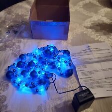 Bethlehem Lights Beaded Garland Blue Battery Operated STUNNING picture