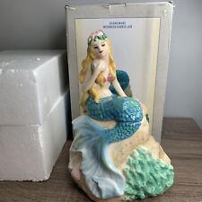 Stoneware Mermaid Cookie Jar from Cracker Barrel New  picture