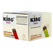 King Classic Disposable Butane Lighters Assorted Colors 50 Lighters ( Pack Of 1) picture