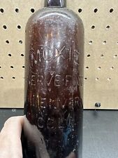 Rare 1880s Moxie Nerve Food Denver Colo Dark Amber Medicine Bottle picture