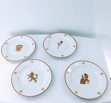 Disney Beauty And The Beast Porcelain Salad Plate Set 4pc 8
