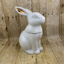 White Rabbit Cookie Jar Target Home Threshold Porcelain Gold Ears picture