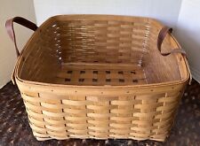 Longaberger 2010 Medium Wash Day Basket, Leather Handles with Liner Protector picture