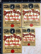 Seven-Thirty Express Blended Whiskey Label Set - MASSACHUSETTS picture